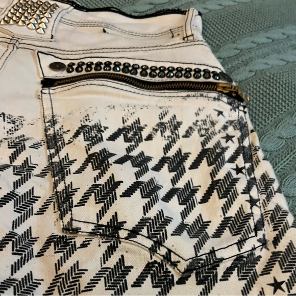 Thesaintssinphony | OOAK Star Pattern Handcrafted Distressed Studded Denim - Picture 10 of 13